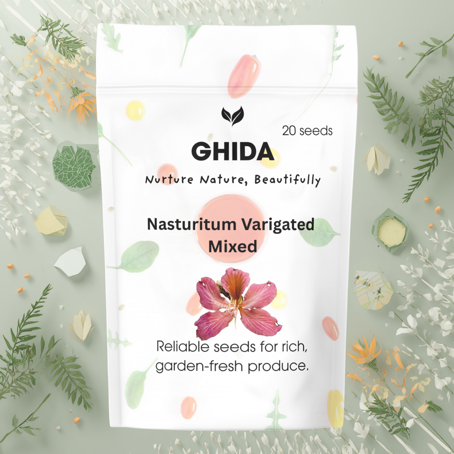 Ghida Nasturitum Varigated Mixed (20 seeds) For Home Gardening
