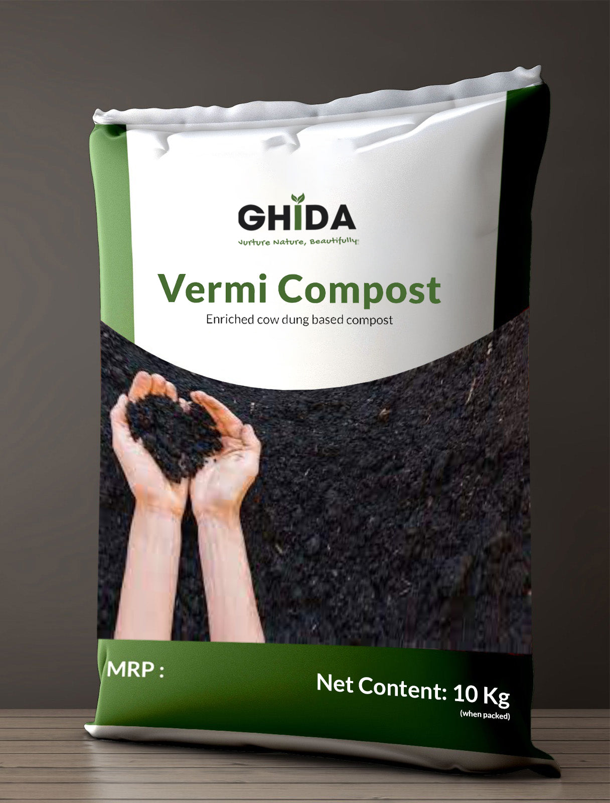 Organic Vermicompost 100% Natural Khaad Fertilizer for Plants & Vegetables Nutrient-Rich Cow Dung Based Earthworm Manure Compost Improves Plant Health, Water Retention & Soil Quality