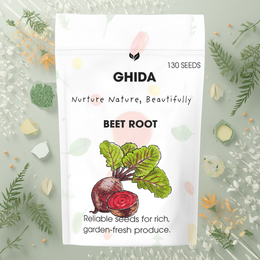GHIDA Beet Root Seeds (130 Seeds) | Premium Vegetable Gardening Seeds for Home Garden | High Germination, Organic Beetroot Seeds for Fresh & Healthy Harvest