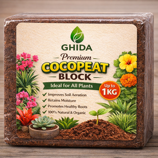 GHIDA Organic Cocopeat Block | Lightweight Potting Medium for Indoor & Outdoor Plants
