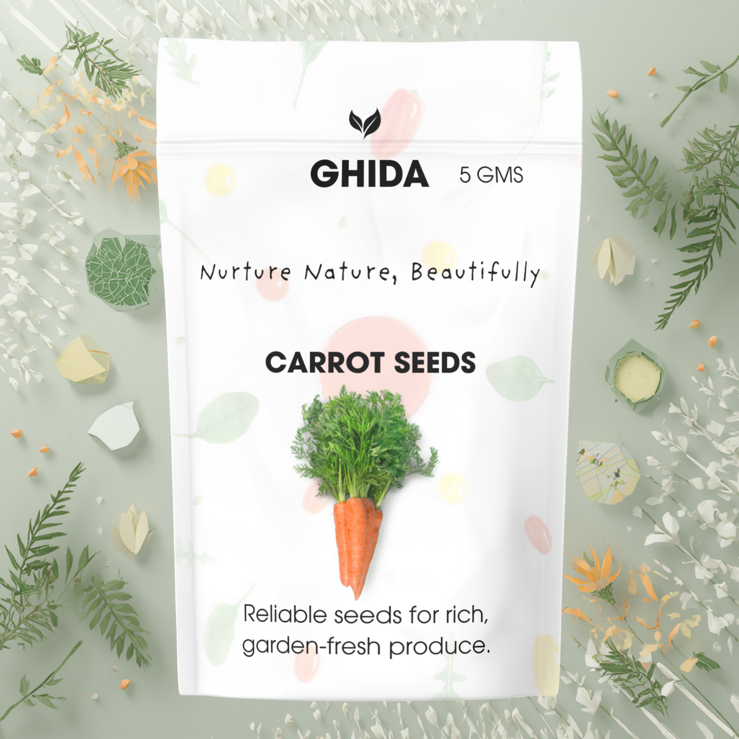 GHIDA Carrot Seeds 5g | High Germination Vegetable Seeds for Home Garden | Organic, Fast Growing, Fresh & Healthy Carrot Plant Seeds