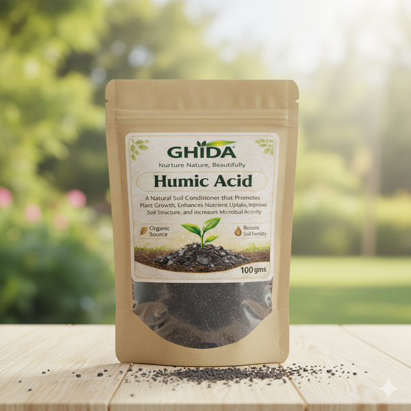 Humic Acid 98% Fertilizer for Plants | Organic Soil Conditioner & Fertilizer for Potted Plants, Home Garden, Growth Enhancer, Improves Root System