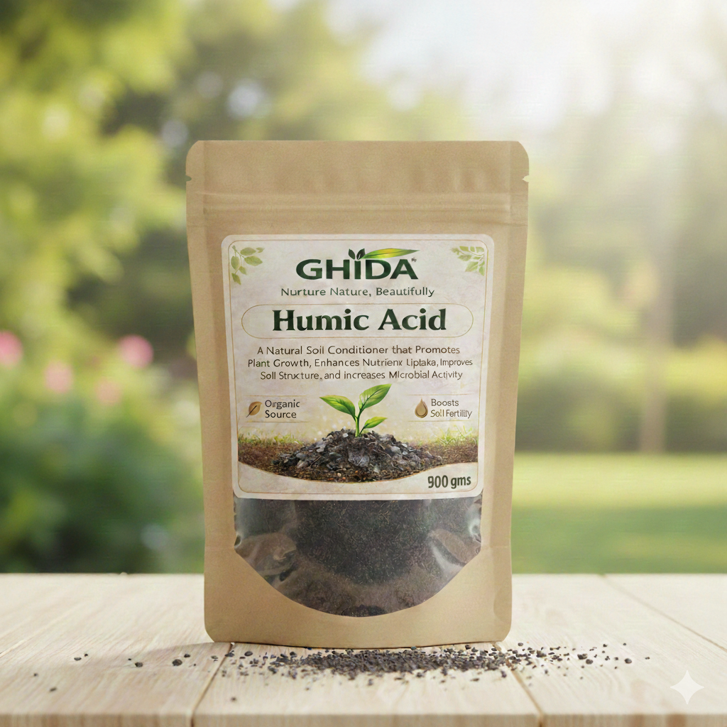 Humic Acid 98% Fertilizer for Plants | Organic Soil Conditioner & Fertilizer for Potted Plants, Home Garden, Growth Enhancer, Improves Root System