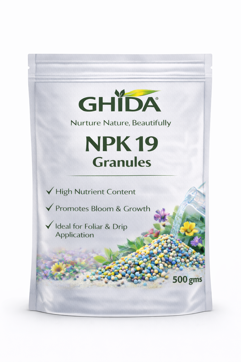 Ghida NPK 19 Garanules For Home Gardening  and Land Scaping.