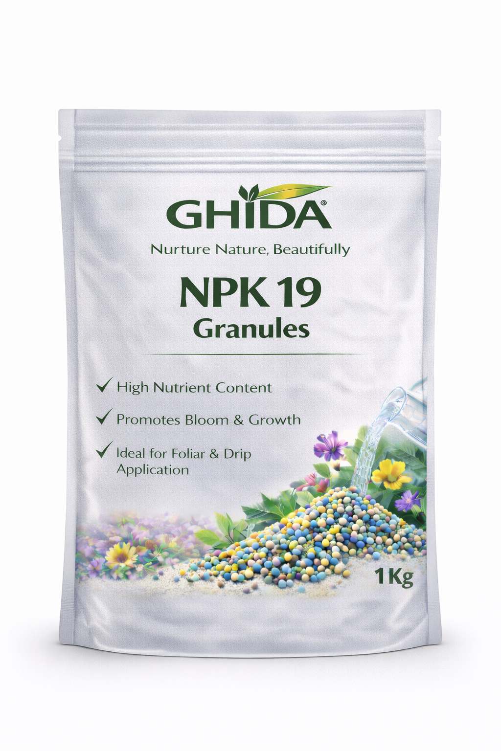 Ghida NPK 19 Garanules For Home Gardening  and Land Scaping.
