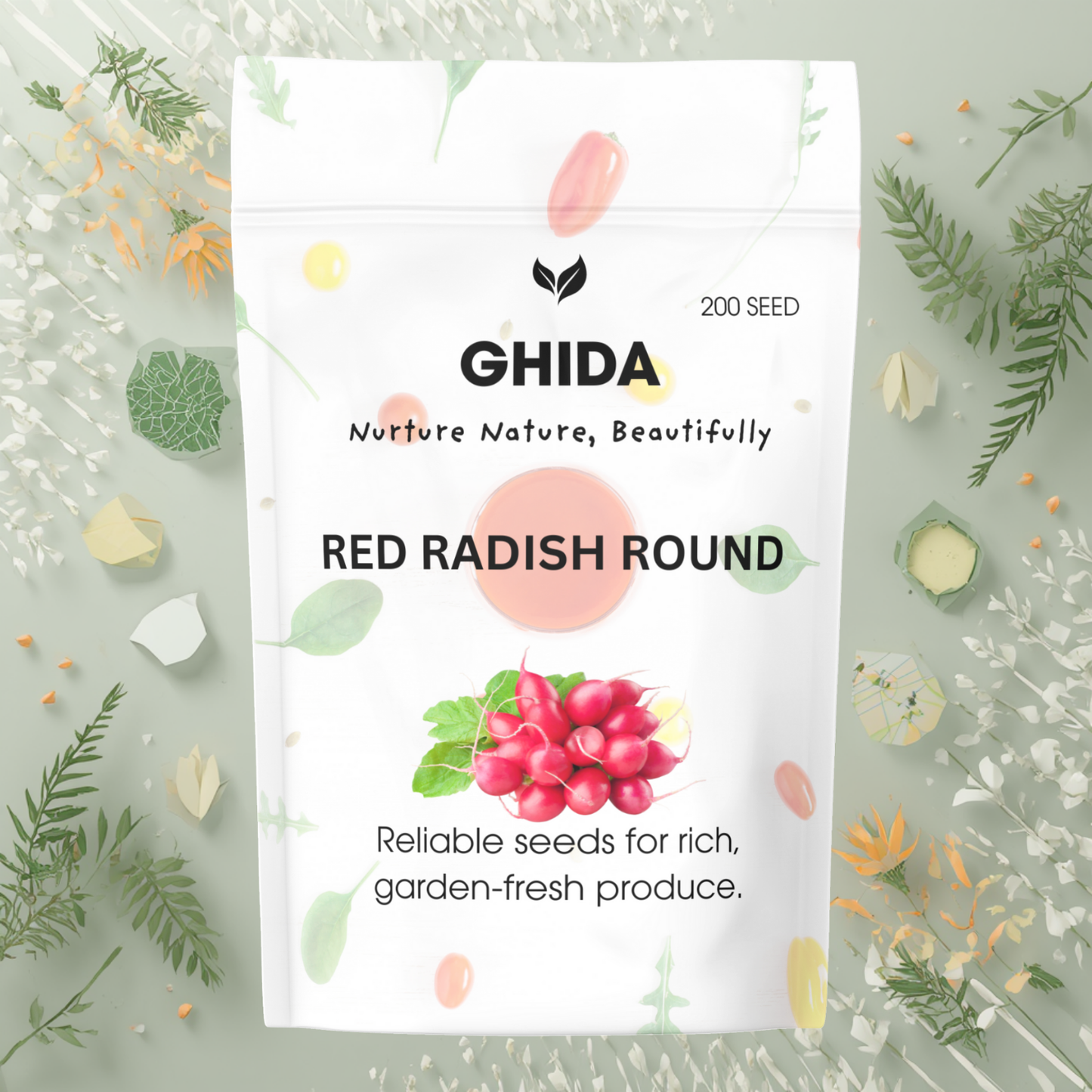GHIDA RED RADISH ROUND (200 SEEDS) FOR HOME GARDENING