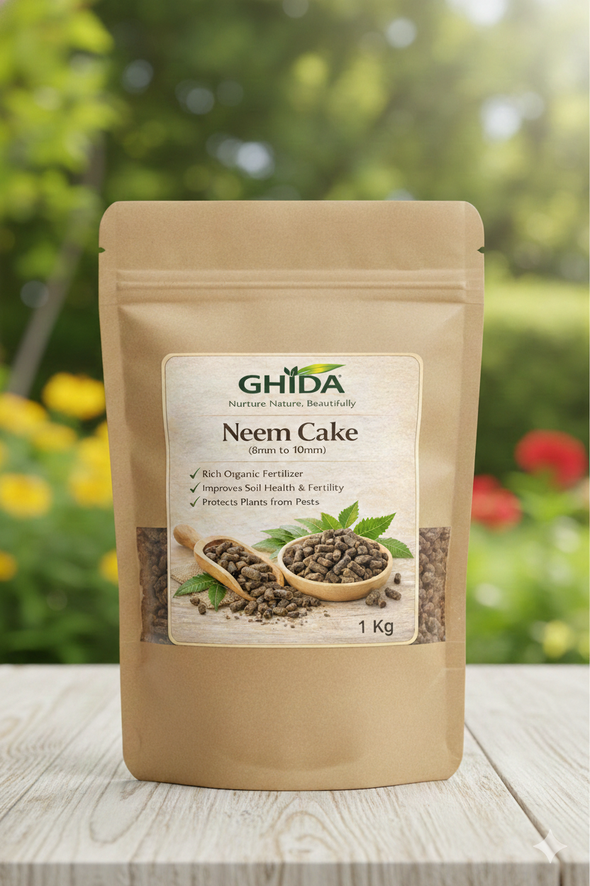 Ghida Neem cake For Plants - Organic Fertilizer & Pest Repellent