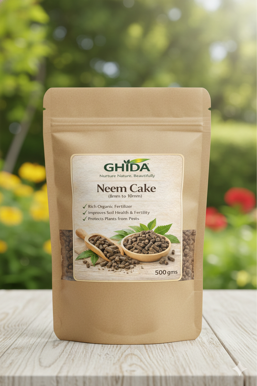 Ghida Neem cake For Plants - Organic Fertilizer & Pest Repellent